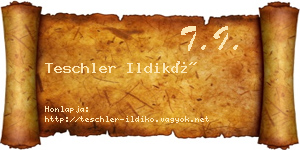Teschler Ildikó névjegykártya
