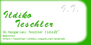 ildiko teschler business card